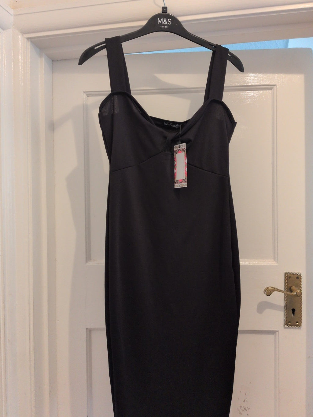 Brand New Boohoo Night 10 Black Sleeveless Dress