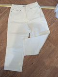 Damart 8 White Denim Cropped Jeans Straight