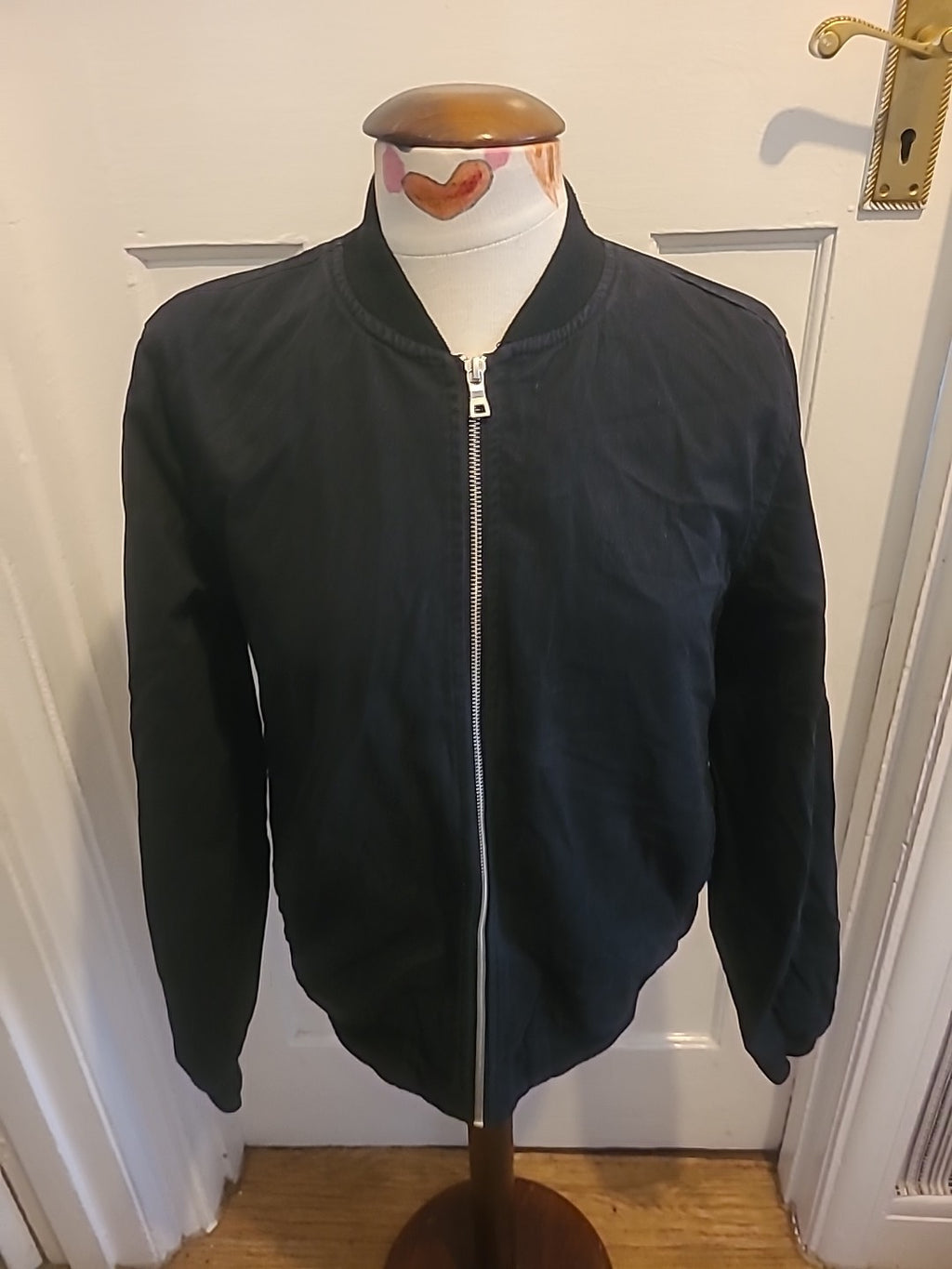 Mens Topman Size XS Black Zip Through Lined Jacket