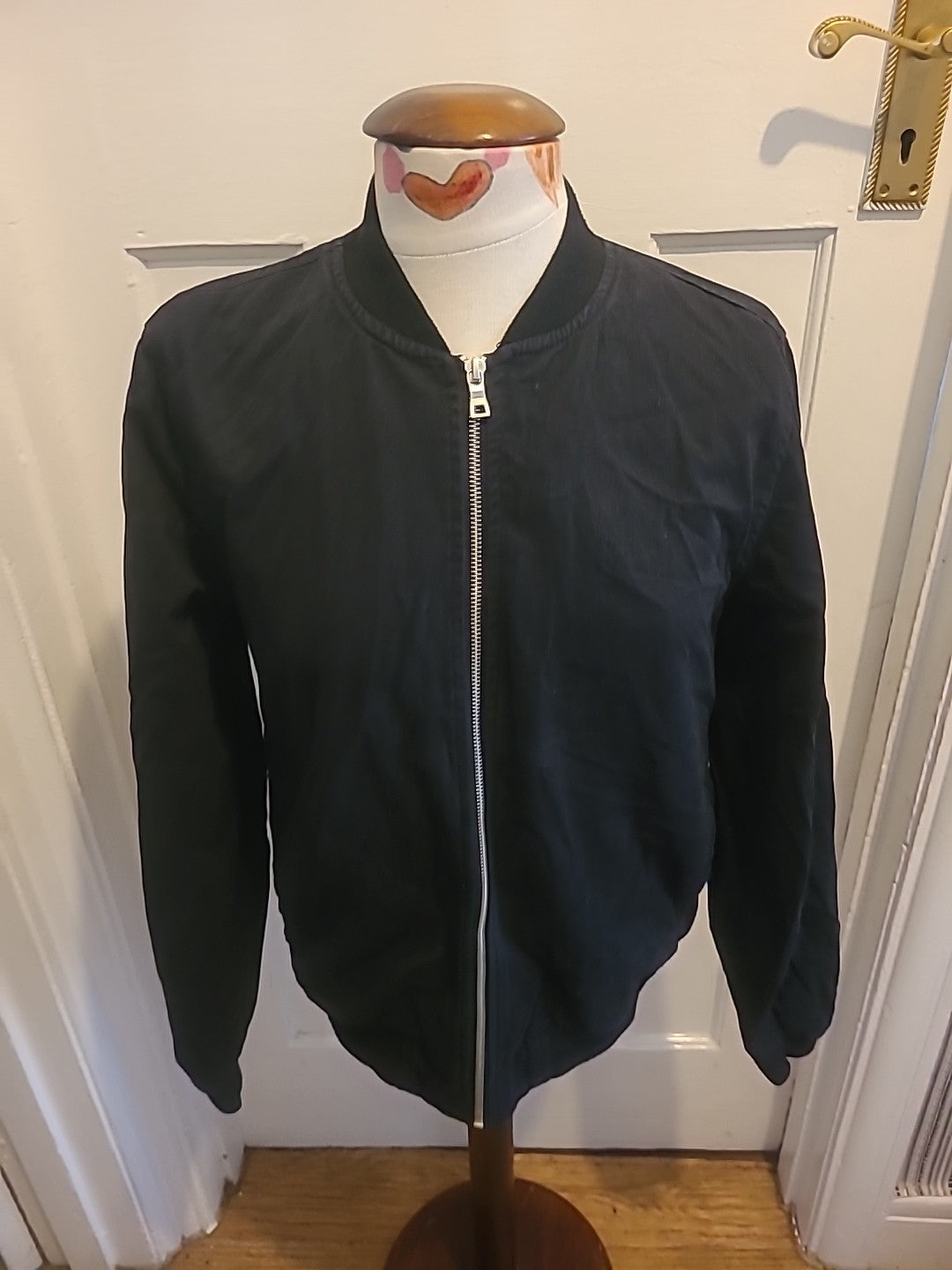 Mens Topman Size XS Black Zip Through Lined Jacket