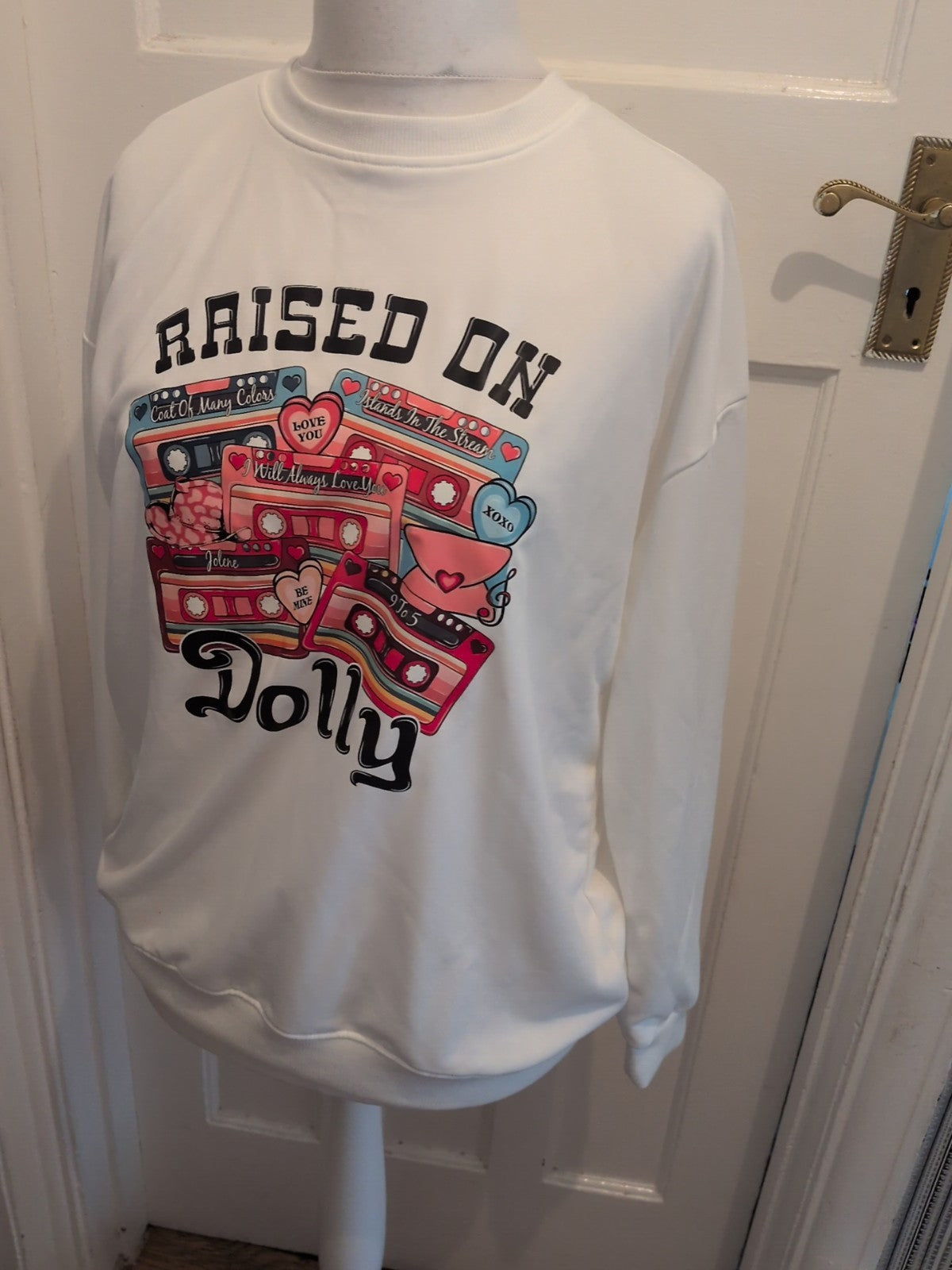Large White Print Raised By Dolly Jumper