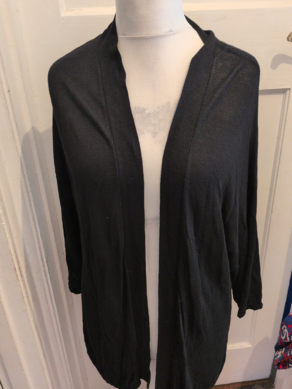 Ladies Capsule 16-18 Black Lightweight Open Cardigan