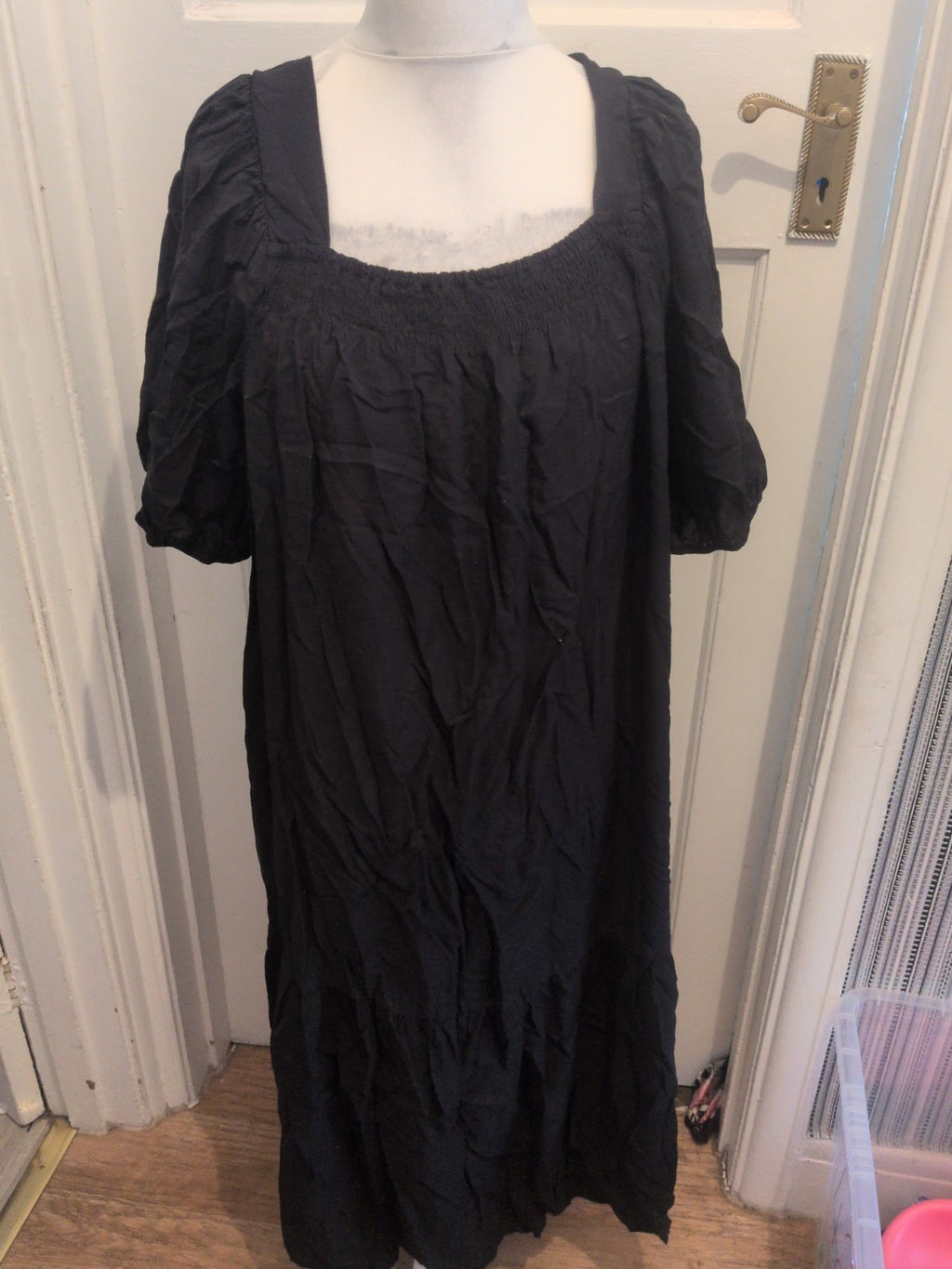 Papaya 18 Black Short Sleeve Maxi Dress