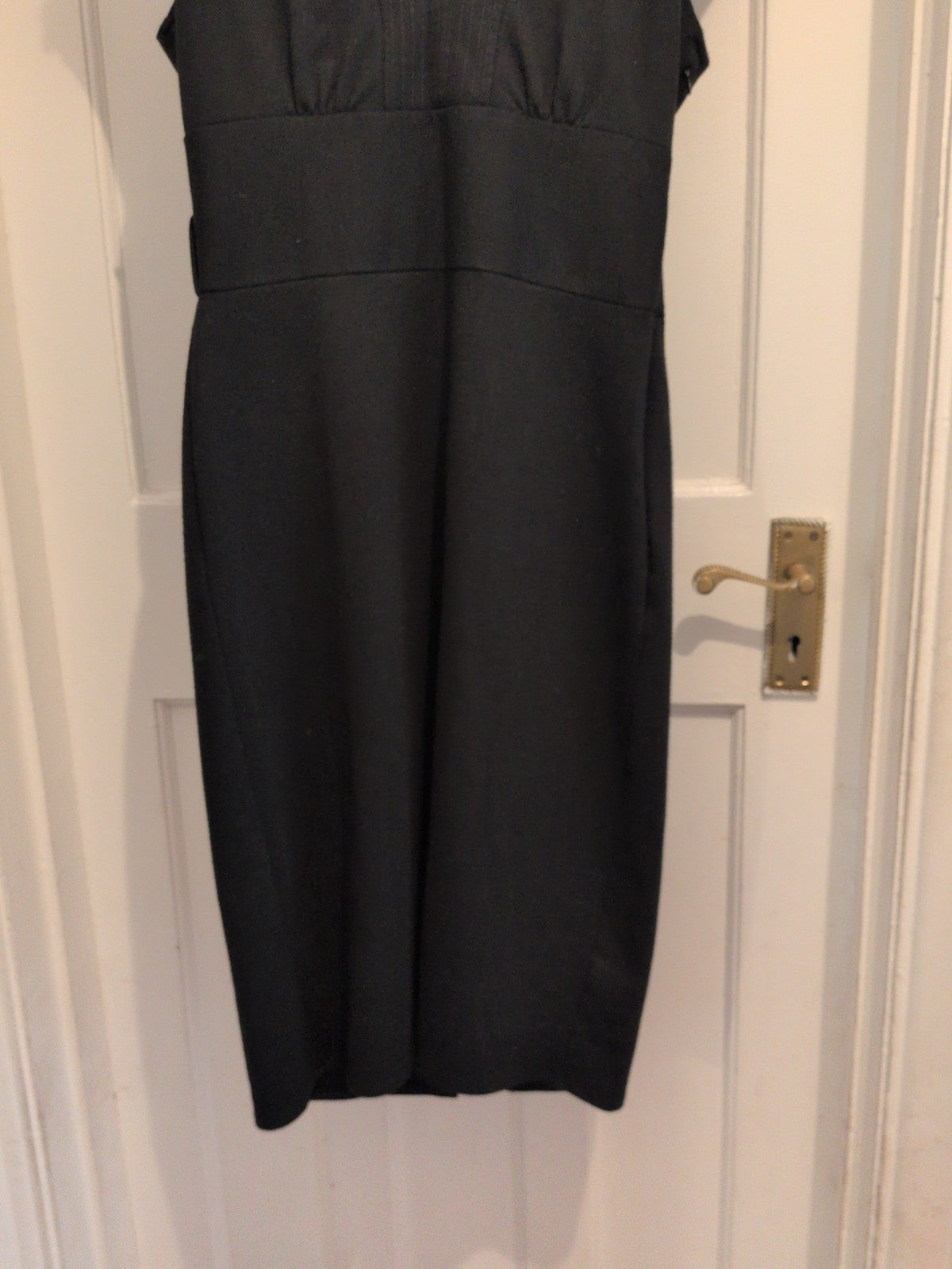 Ladies Next Size 12 Black Sleeveless V Neck Dress