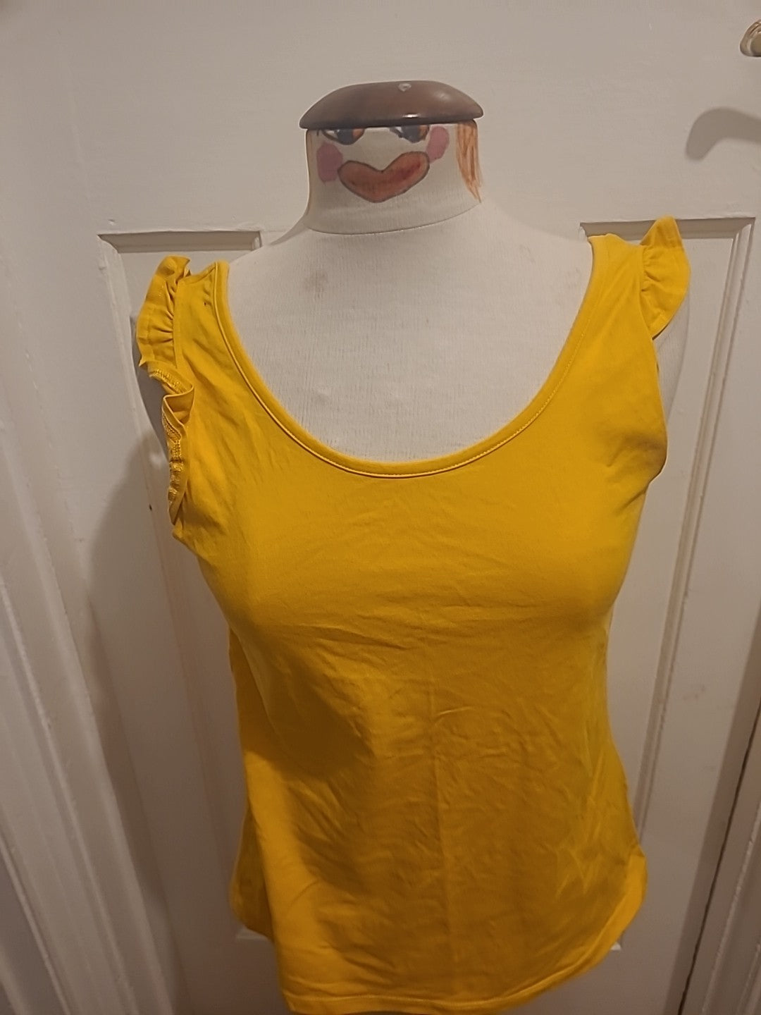 Ladies F+F Size 14 Yellow Cami Sleeveless Top