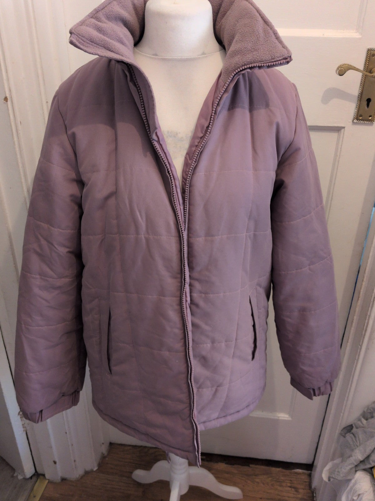 Hawks head Medium Purple Full Zip High Neck Coat