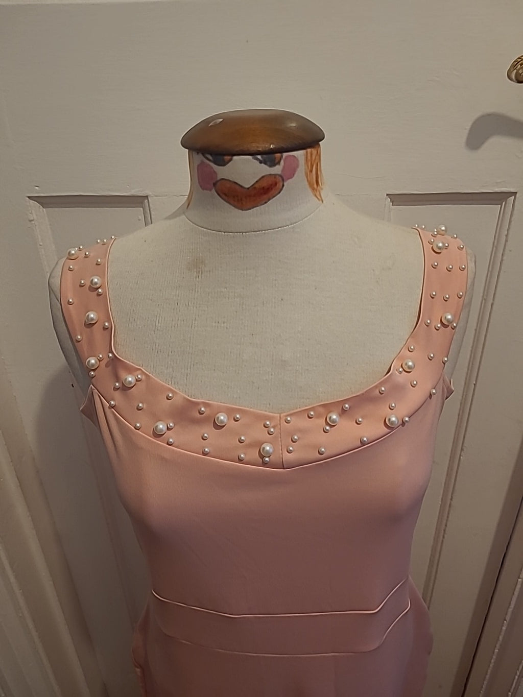 Ladies Chicme Size XL Pink Diamonte Sleeveless Dress