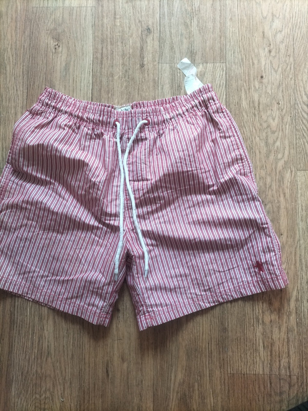 Mens Cs Active Size Small Red White Mesh Lined Elasticated Shorts
