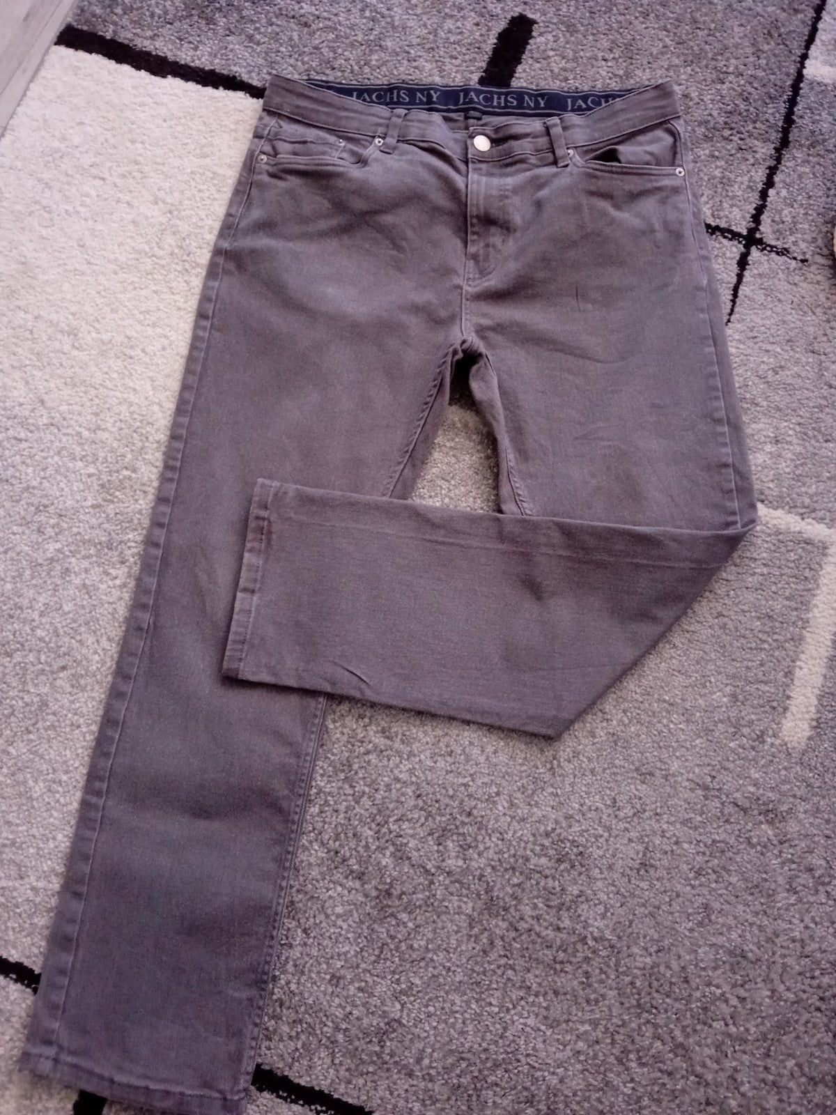 Mens Grey Jeans 36w 30 Leg Jachs Ny Free Delivery