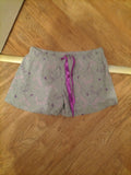 Ladies Camille Size 8-10 Grey/Purple/Pink Elasticated Sleep Shorts