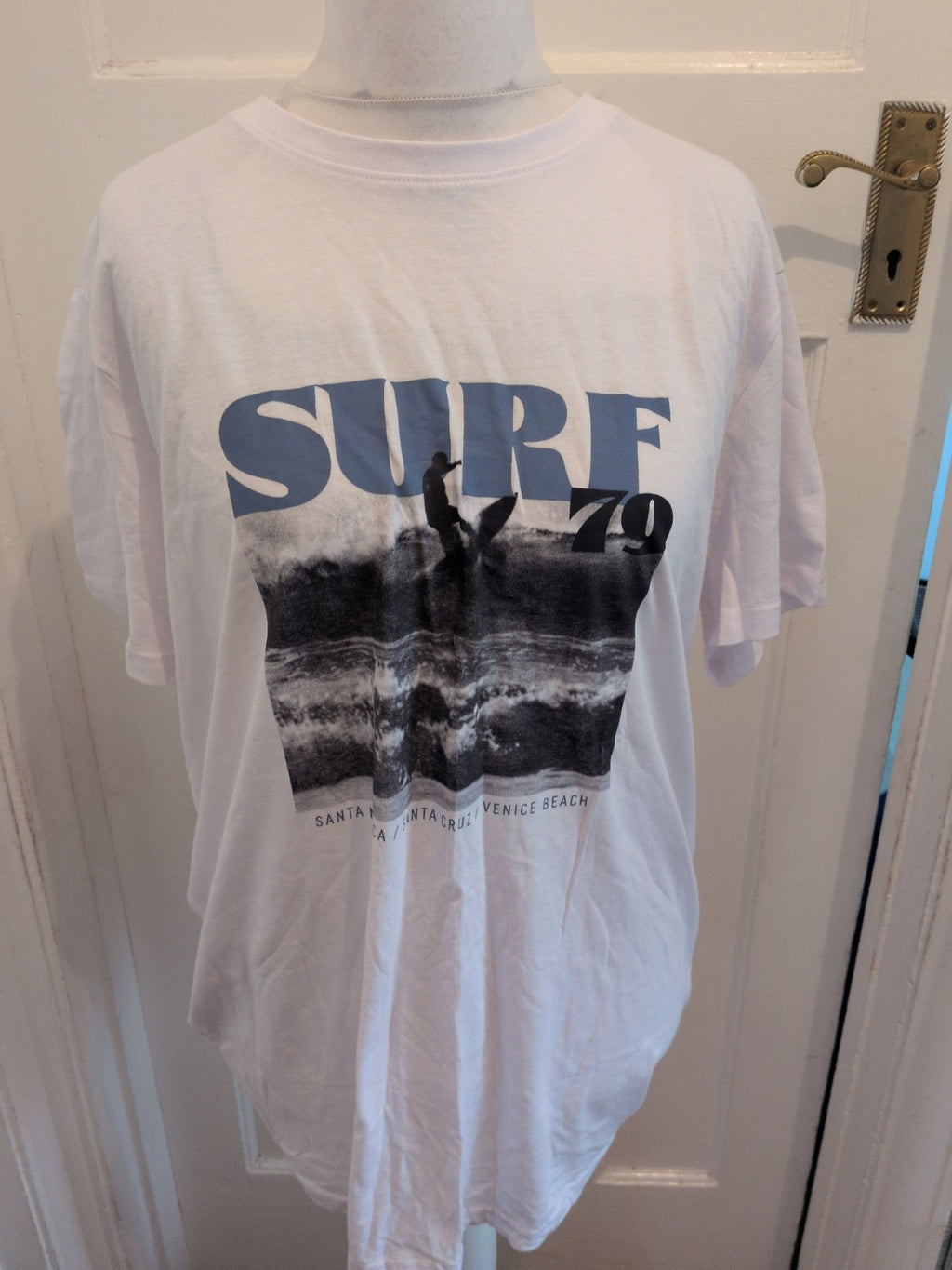 Brand New Pep&Co 2XL White Printed Surf Short Sleeve T-shirt