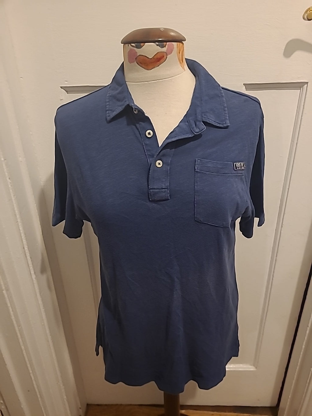 Unisex Polo Ralph Lauren Size XL (18-20) Navy Polo Shirt Short Sleeve