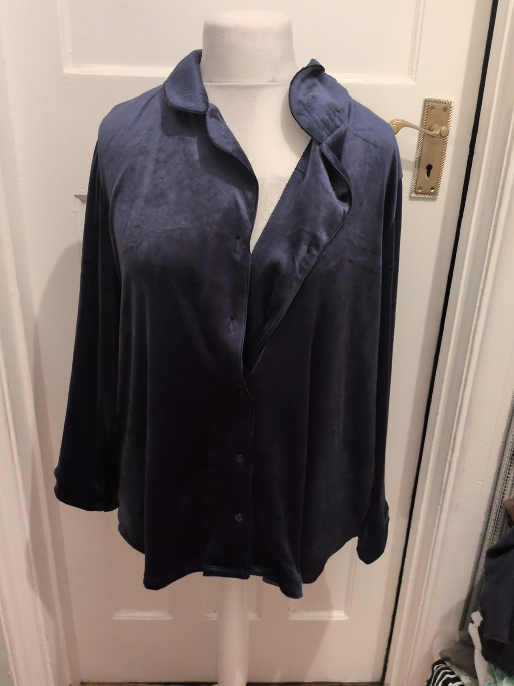 Primark Size XL Navy Long Sleeve Pyjamas Top