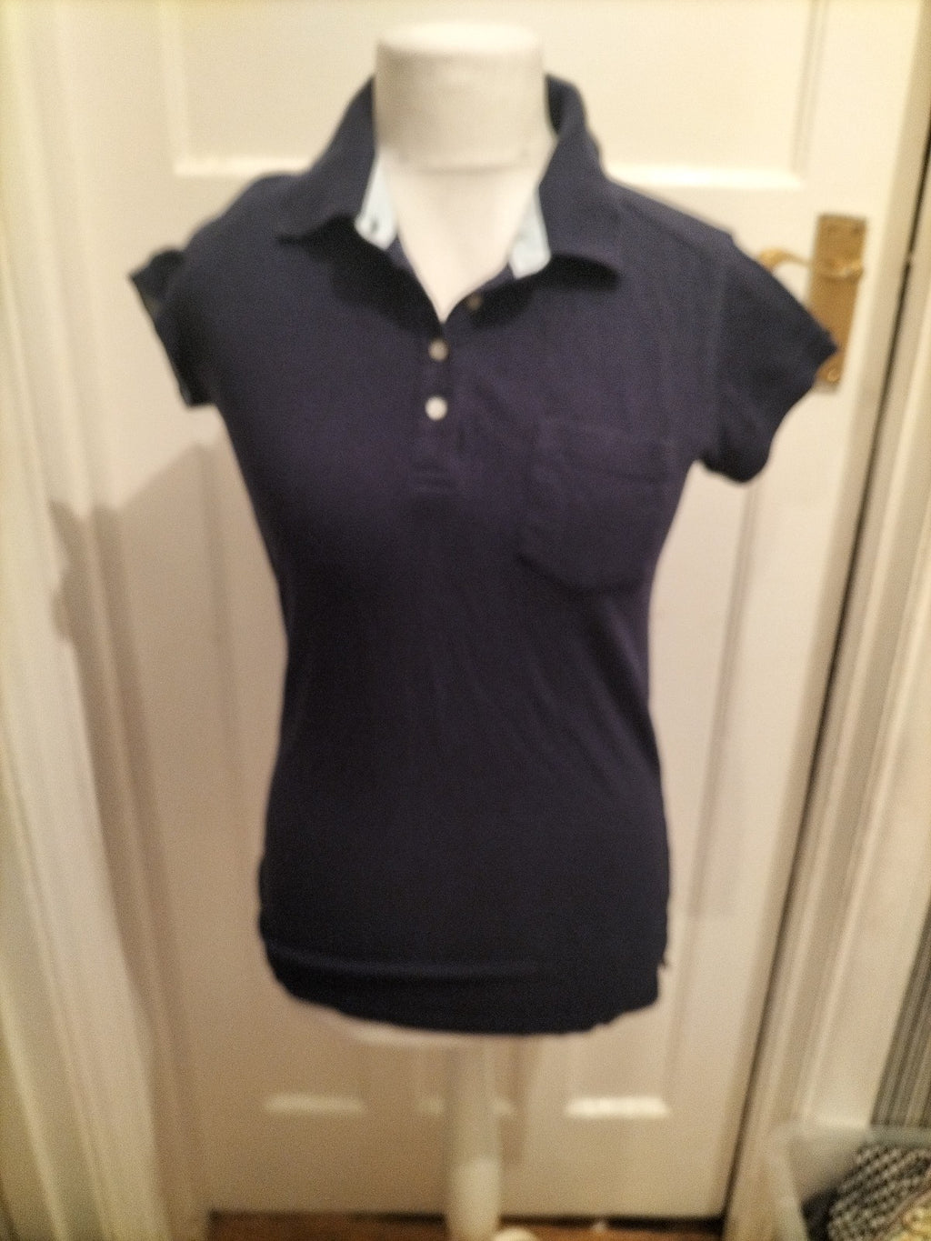 Ladies Tog24 Size 10 Navy Short Sleeve Polo