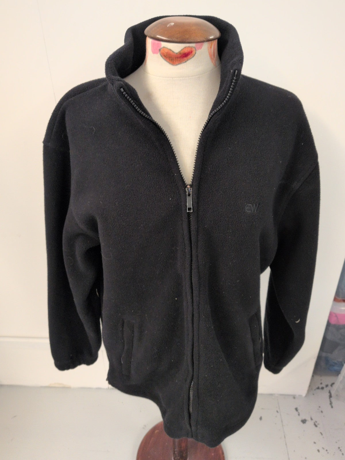 Easy Wear Large Black Full Zip Jumper