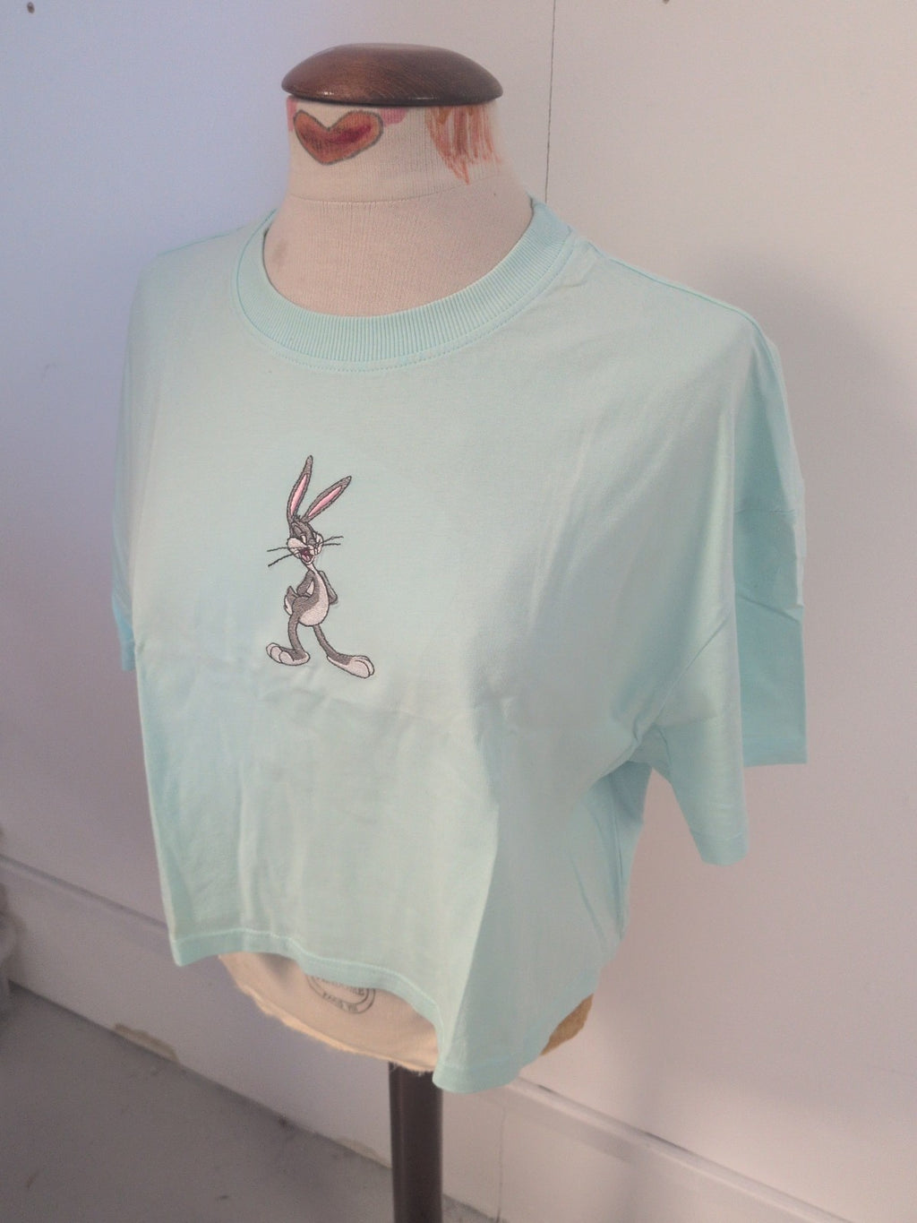Primark Looney Tunes Large Turquoise Short Sleeve Printed Pyjama Top