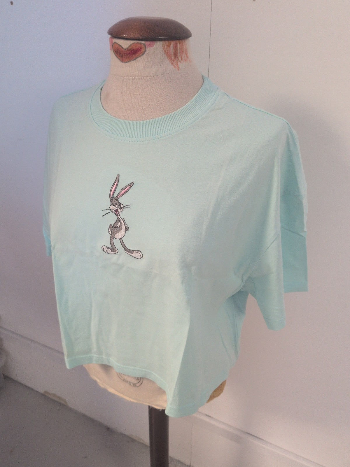 Primark Looney Tunes Large Turquoise Short Sleeve Printed Pyjama Top