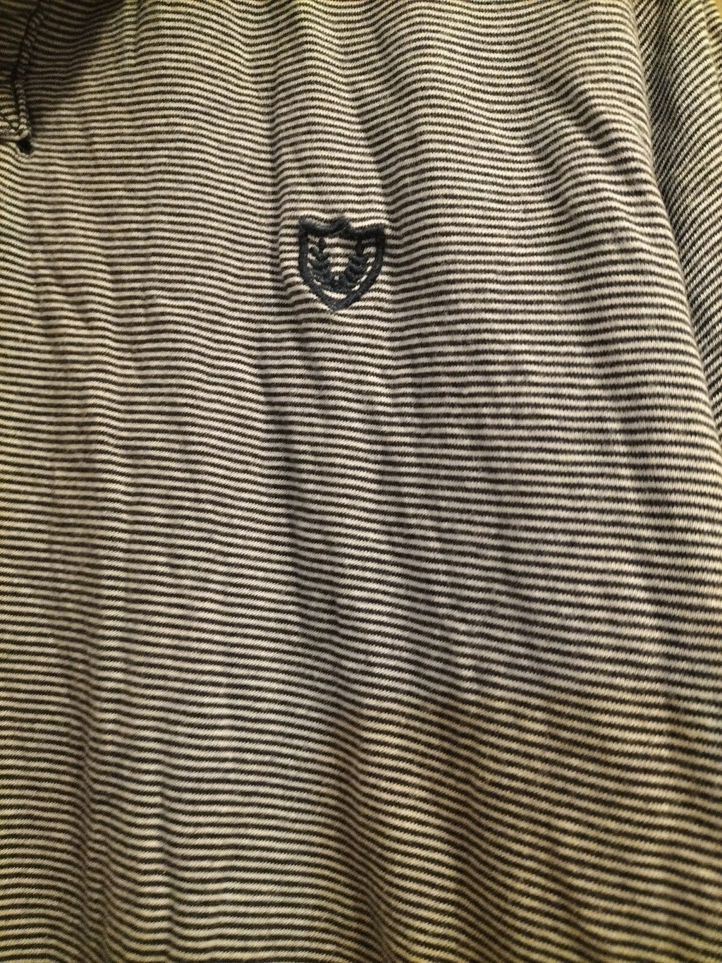 Mens F+F Size Small Grey/white/navy Polo Shirt