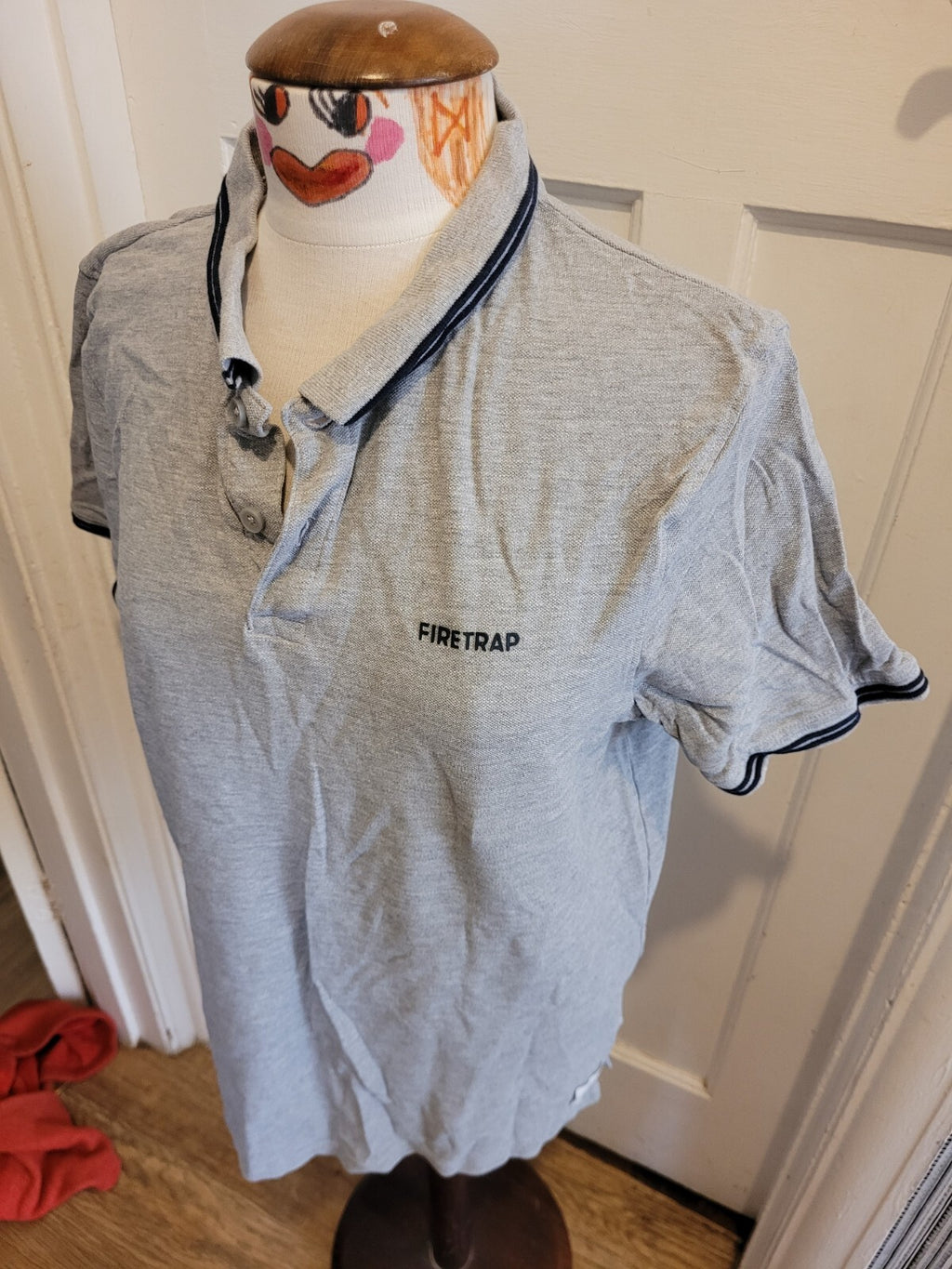 Mens firetrap size XL grey short sleeved polo