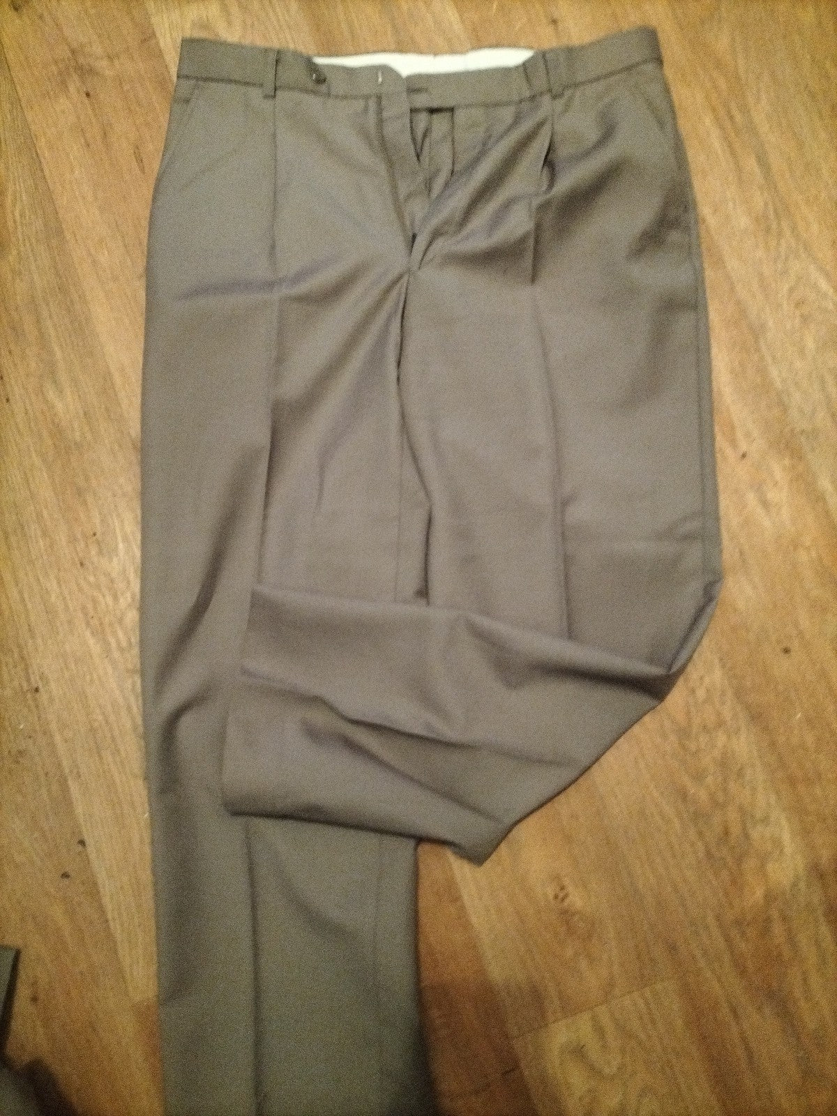 Mens The Label Size 34" Short Wool Beige Trousers