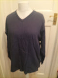 Mens Ila Size M Navy Sweatshirt V Neck