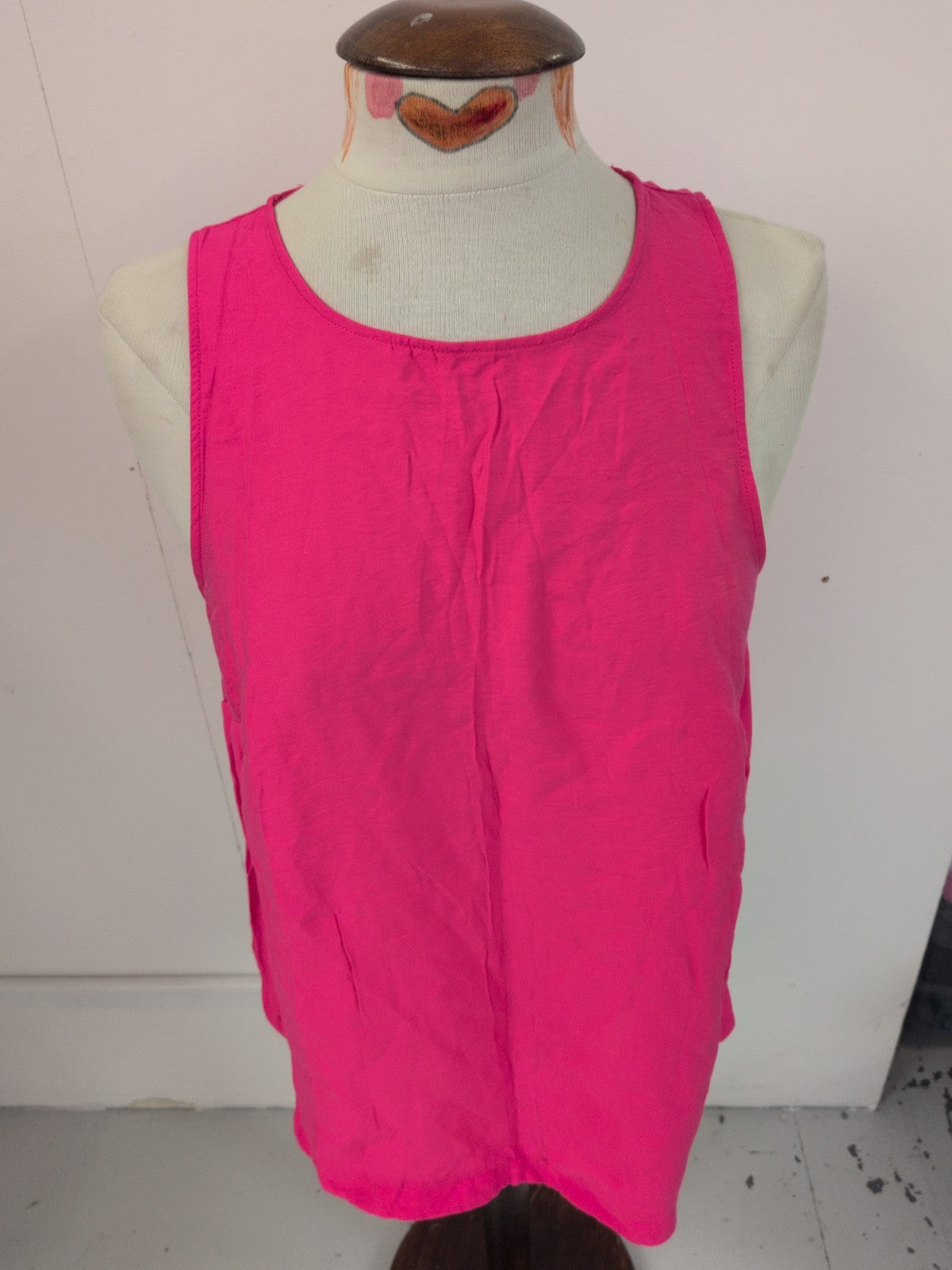 Primark 14 Bright Pink Sleeveless Blouse