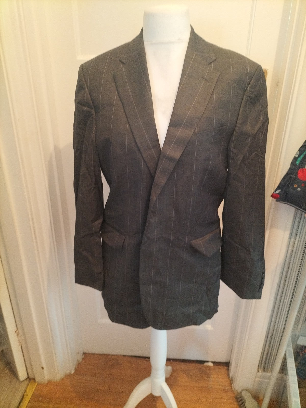 Mens Gibson Size 40in Dark Grey Long Sleeve Padded Blazer