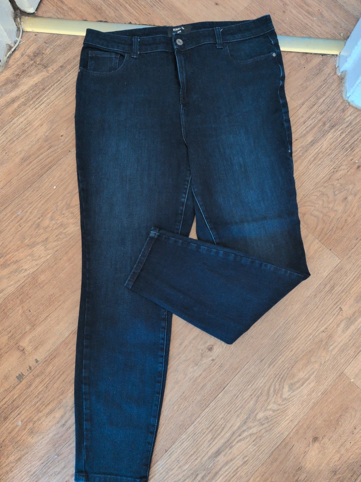 Ladies Denim By TU Size 16s Skinny Dark Blue Jeans