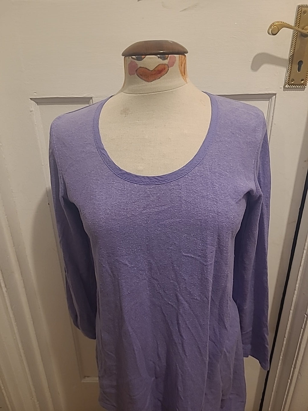 Ladies Braintree Size 10 Purple Long Sleeved Blouse