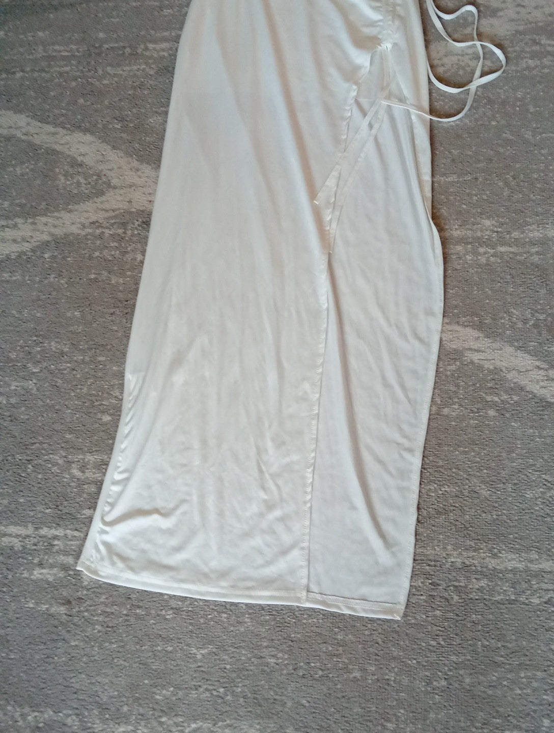 Ladies Cream Bodycon Dress Size Med (10)