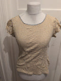 Matalan 16 Grey And Yellow Stripe T-shirt