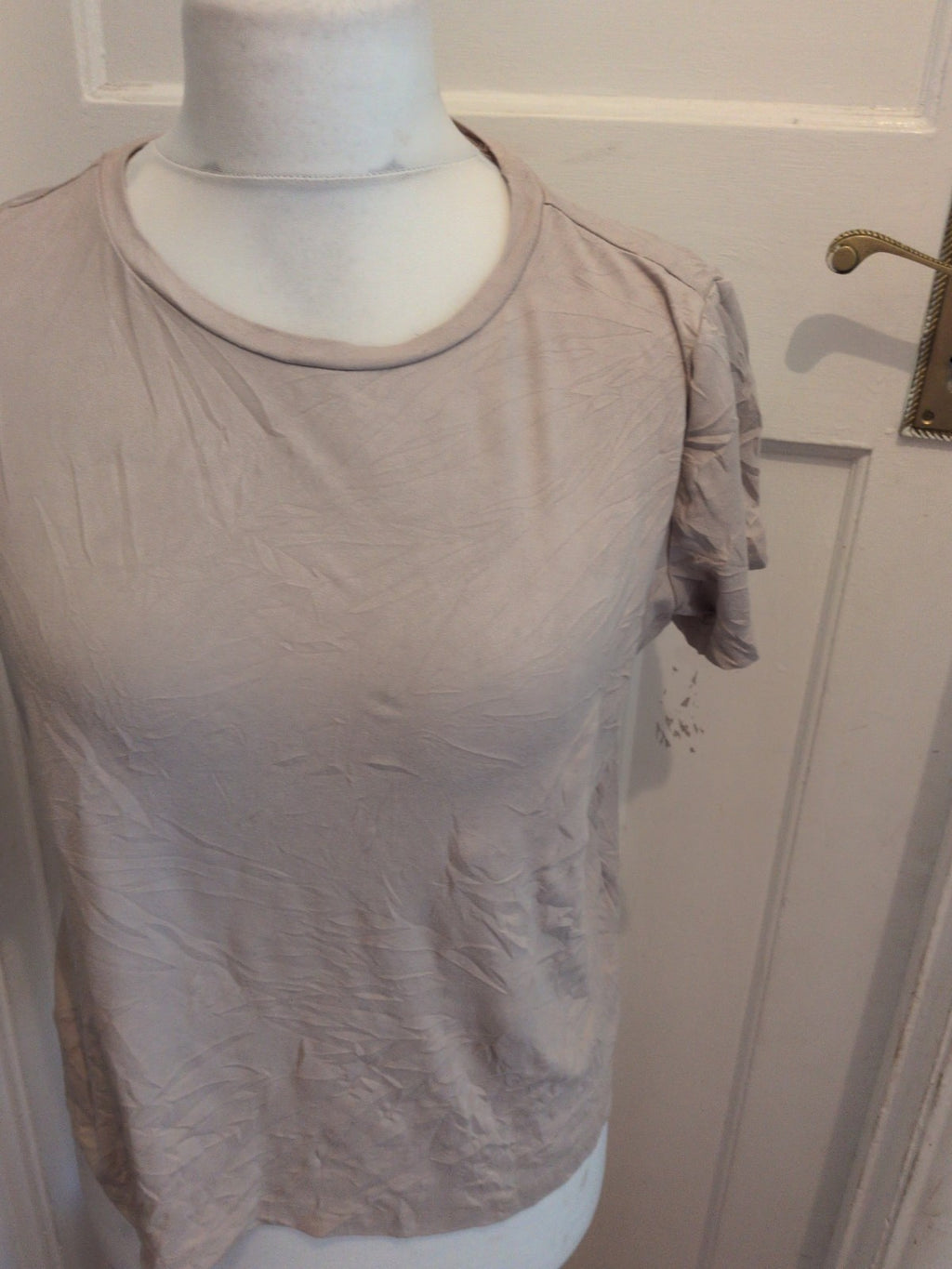 Shein Large Beige T-shirt Short Sleeve Ladies