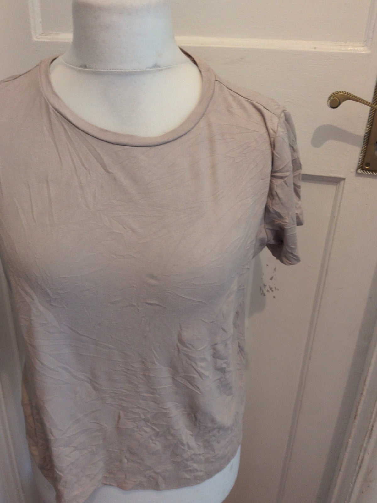 Shein Large Beige T-shirt Short Sleeve Ladies