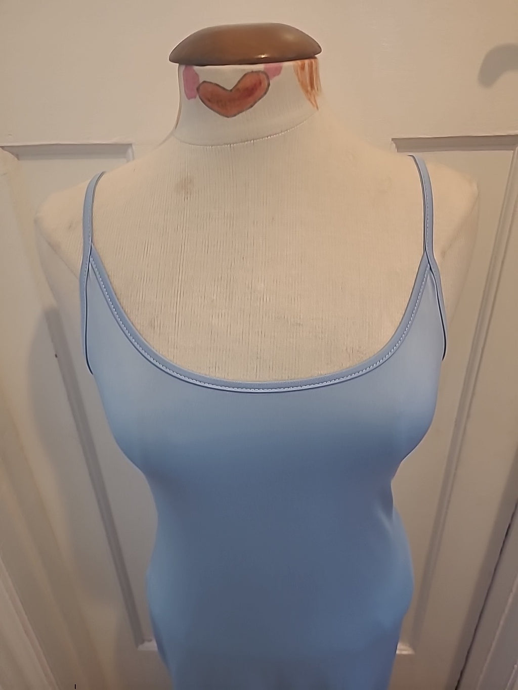 Ladies Shein Size Medium Pale Blue Sleeveless Long Length Dress