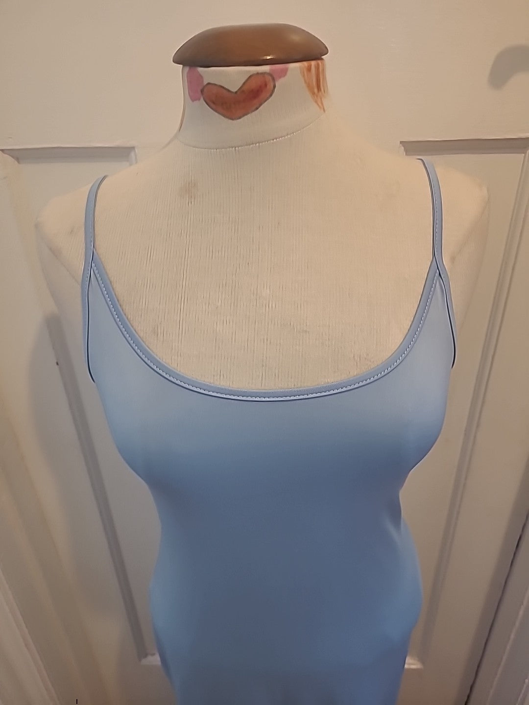 Ladies Shein Size Medium Pale Blue Sleeveless Long Length Dress