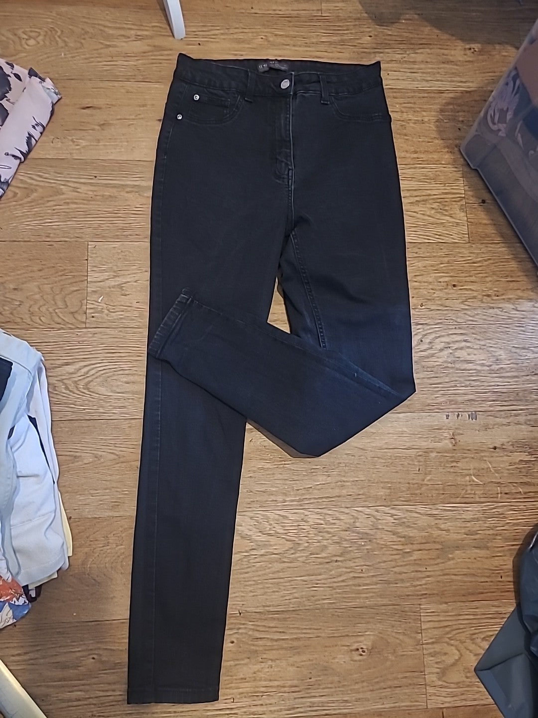 Ladies Denim&Co Primark Size 12 Charcoal Denim Jeans