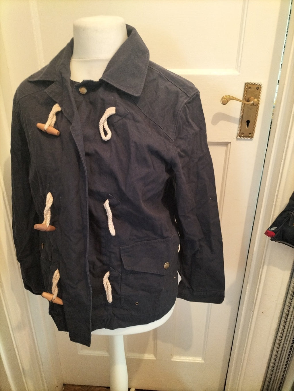 Mens Chaps Size M Clasp Navy Jacket