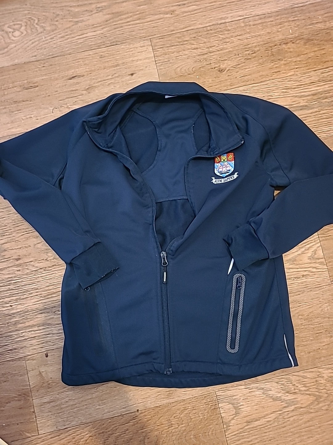Boys Aptus Size 30/32 Chest Black Zip Through Jacket