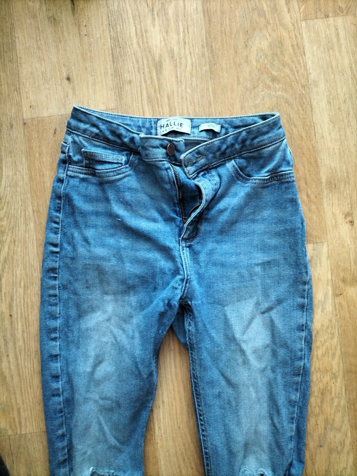 Ladies New Look Size 10 Disco Ripped Jeans