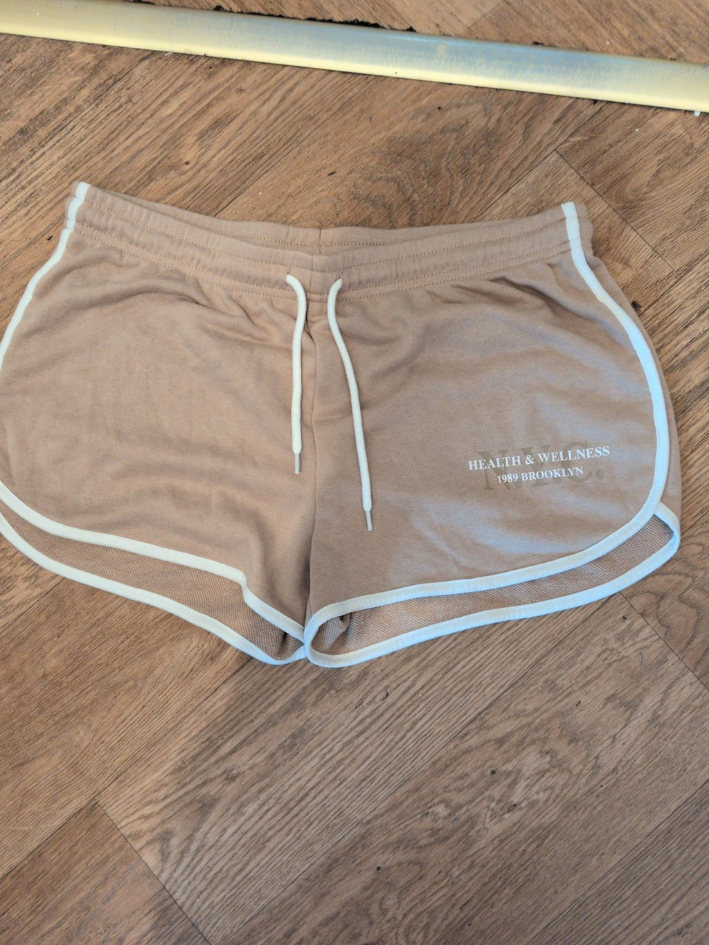 Primark 12-14 Pale Brown Print Hot Pants Elasticated