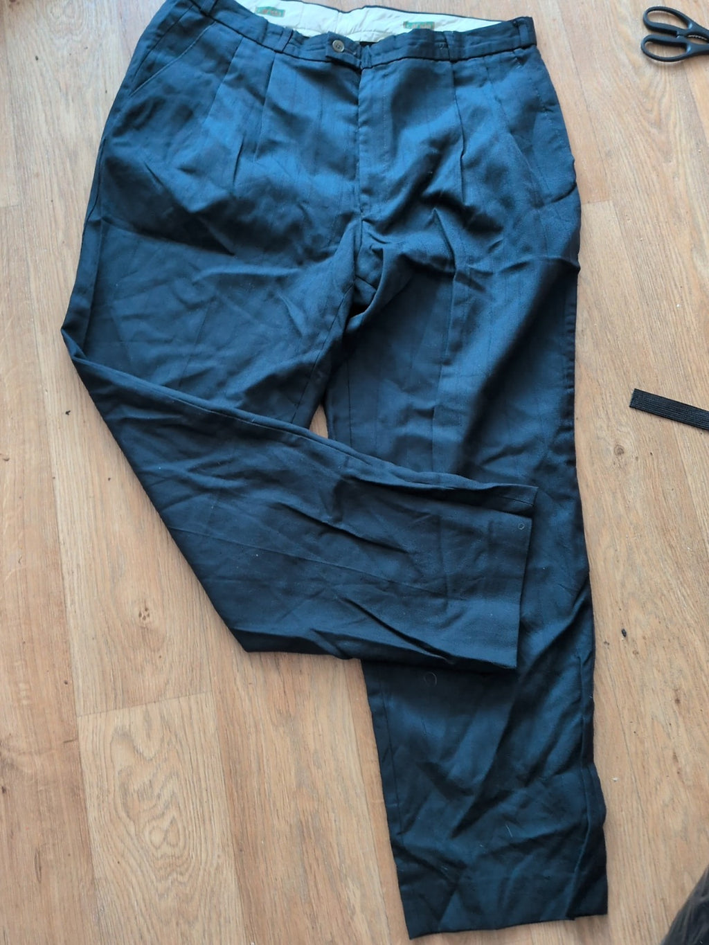 Mens Canda Size 40" Medium Leg Teal Dress Smart Trouser