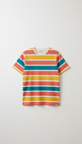 Striped Graphic Tee Soft Cotton