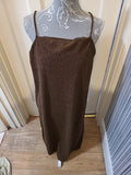 Ladies H+M Size Small Brown Sparkle Sleeveless Dress