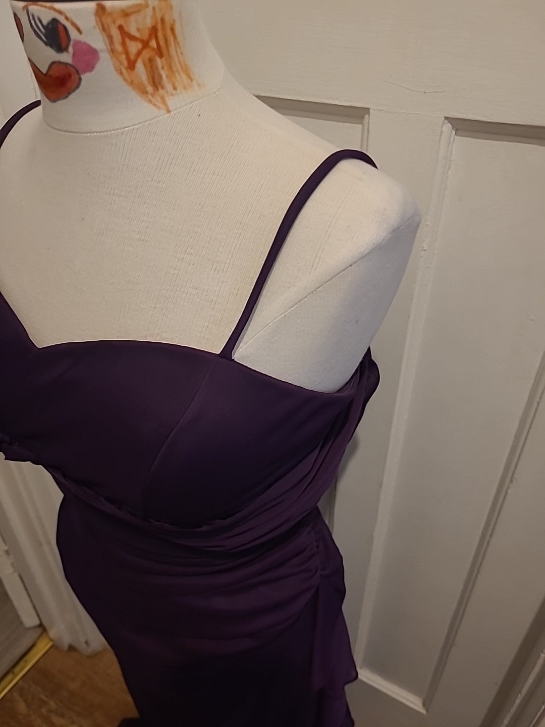 Ladies Betsy&Adam Size 10 Purple Padded Sleeveless Long Dress