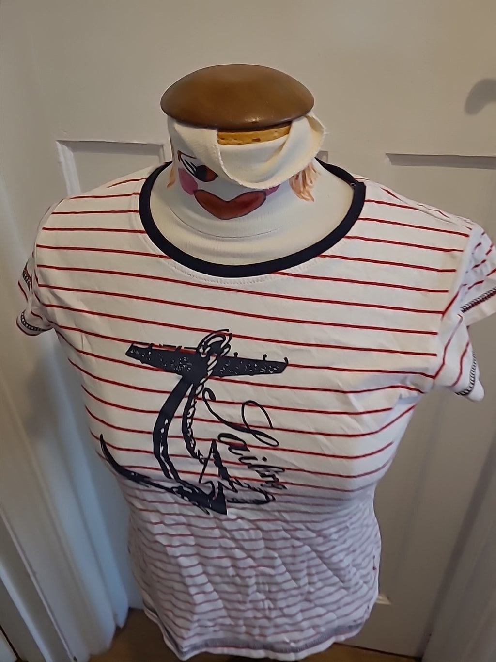 Ladies Jolinesse Size 10/12 Striped Short Sleeved Tshirt