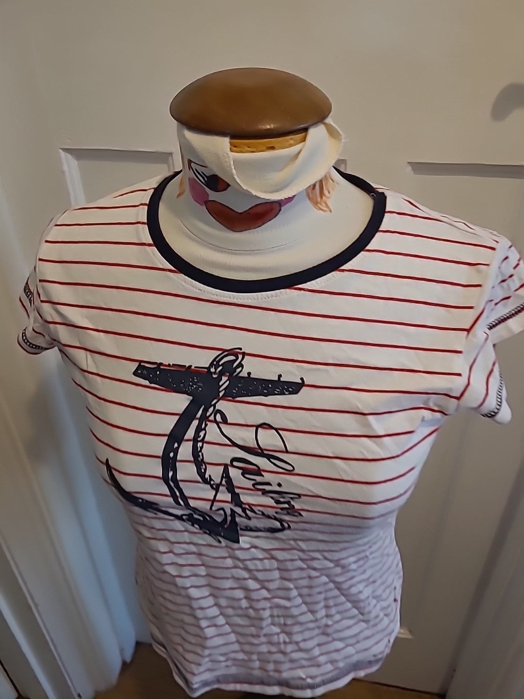 Ladies Jolinesse Size 10/12 Striped Short Sleeved Tshirt