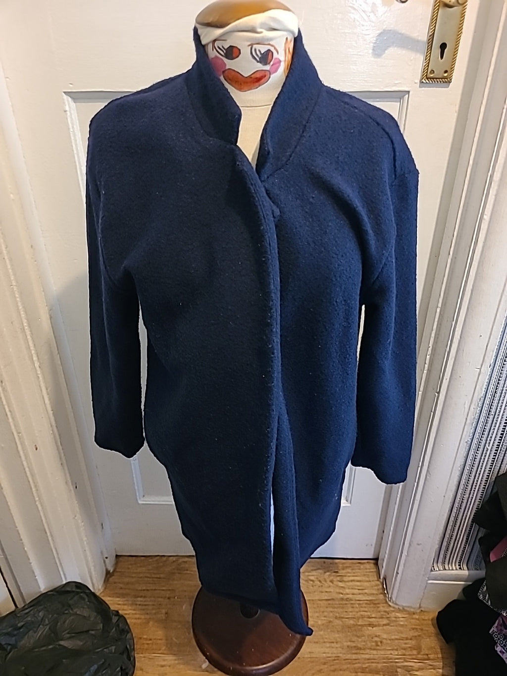 Ladies George Size 12 Navy Mid Sleeved Long Length Cardigan