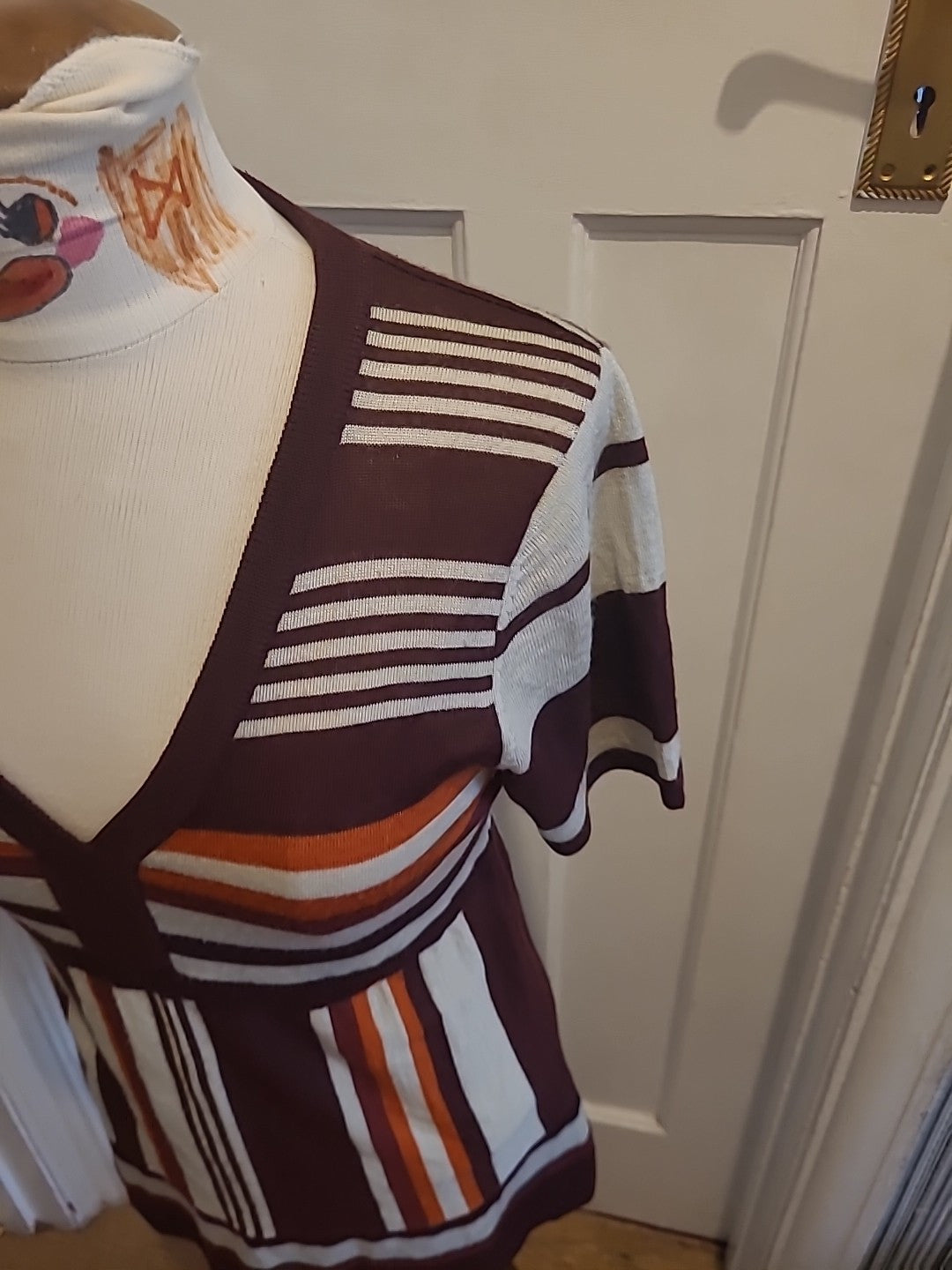 Ladies H+M Small Multi Coloured Short Sleeved Blouse