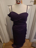 Ladies Betsy&Adam Size 10 Purple Padded Sleeveless Long Dress