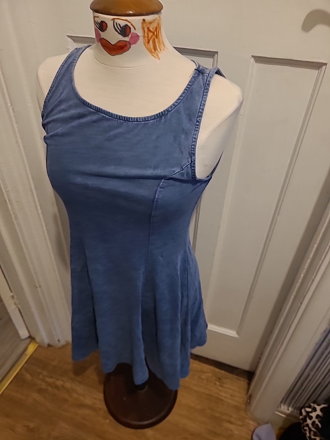 Ladies Medium Blue Sleeveless Tunic